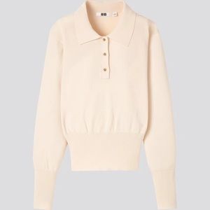 Uniqlo women U knitted polo sweater